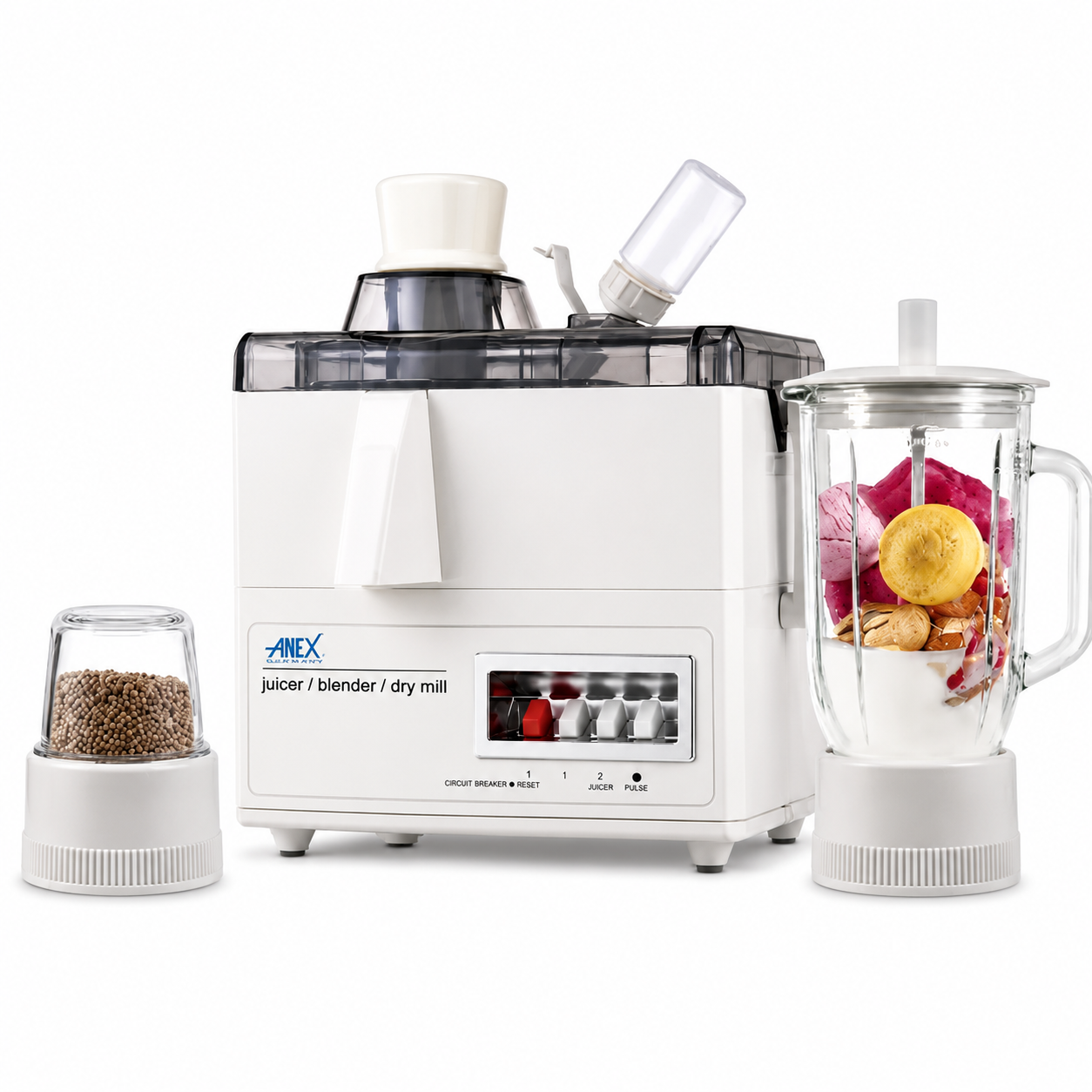 Anex Deluxe 3 in 1 Juicer Blender Dry Mill AG-176