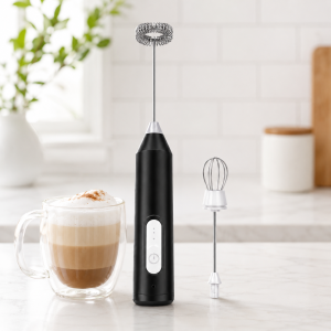 2 in 1 Handheld Electric Milk Frother for Coffee