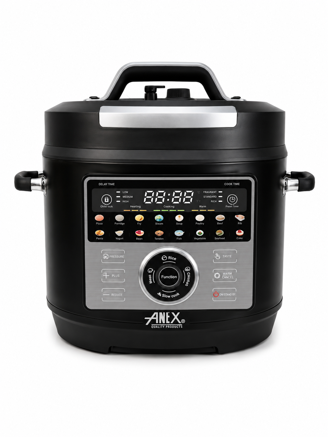 Anex Deluxe Electric Multi Pressure Cooker AG-2186 stainless steel electric pressure cooker for fast and convenient cooking