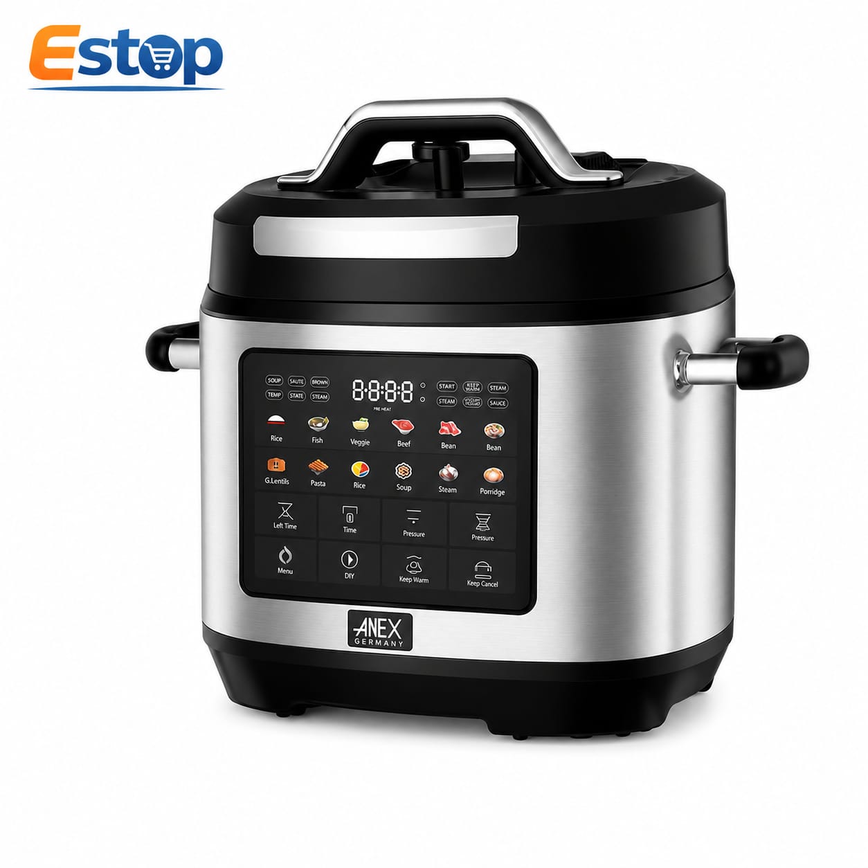 Anex AG-2188 Digital Electric Pressure Cooker | Multi-Function Smart Cooker | Stainless Steel | LED Touch Panel - Image 2