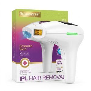 Original Babyverse SE6 IPL Hair Removal Device with Ice Cooling Technology for permanent hair reduction on face and body.