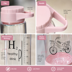 Premium A-212 630ml Leakproof Water Bottle | BPA-Free Reusable Sports Water Bottle - Image 4