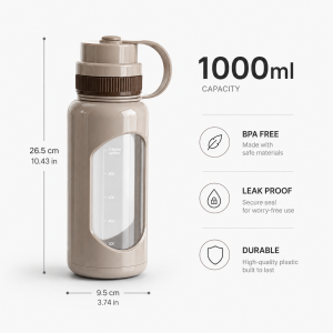 Premium A-218 1000ml Leakproof Water Bottle | BPA-Free Reusable Sports and Travel Bottle - Image 5