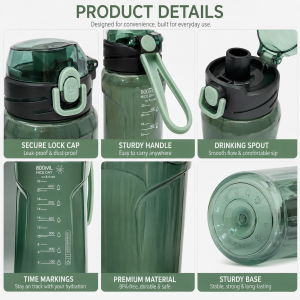 Premium A-235 800ml Leakproof Water Bottle | BPA-Free Reusable Sports Bottle - Image 5