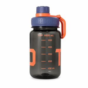 A-248 600ml Premium Leakproof Water Bottle with BPA-free plastic, leakproof screw lid, measurement scale, and carry handle for gym, office, school, and travel.