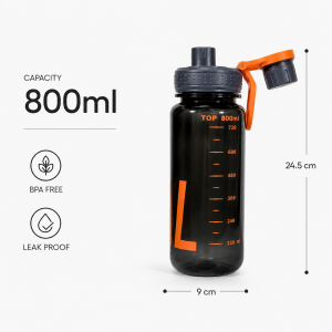 Premium A-249 800ml Leakproof Water Bottle | BPA-Free Sports Travel Bottle - Image 5