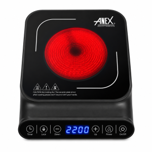 Anex AG-2166EX Deluxe Hot Plate – Best 2200W Electric Ceramic Cooker with Digital Timer