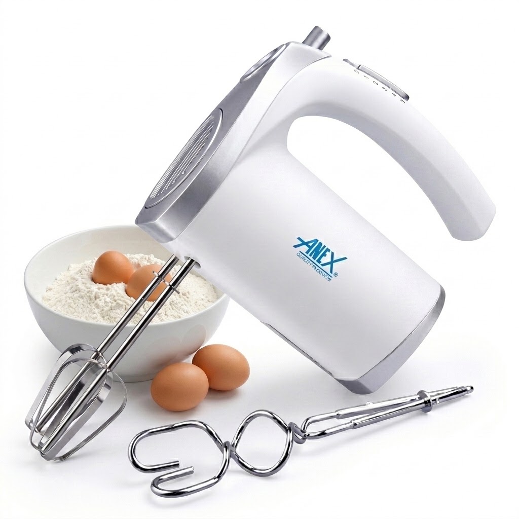 Anex AG-390EX Deluxe Hand Mixer – Powerful 250W Electric Hand Mixer with 5 Speed & Turbo Function - Image 2