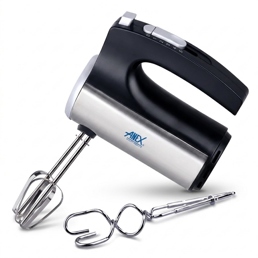 Anex AG-399 Deluxe Hand Mixer – Powerful 250W Electric Mixer with 5 Speed Turbo Function