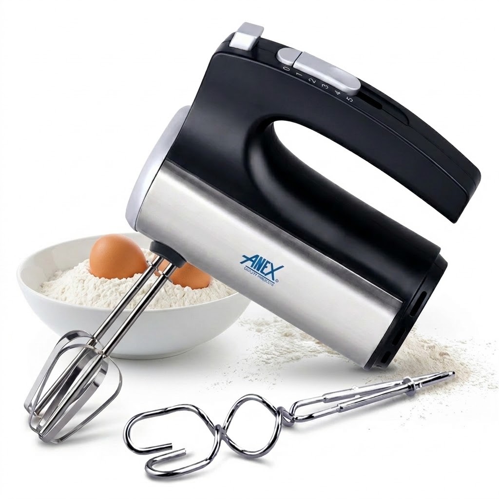 Anex AG-399 Deluxe Hand Mixer – Powerful 250W Electric Mixer with 5 Speed Turbo Function - Image 2