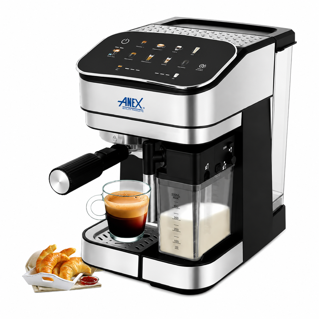 Anex AG-830 Premium Automatic Espresso Coffee Machine – 15 Bar Professional Coffee Maker with Milk Frother - Image 3