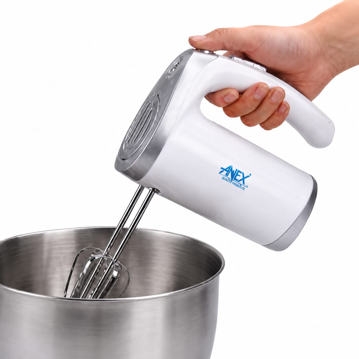 Anex AG-390EX Deluxe Hand Mixer – Powerful 250W Electric Hand Mixer with 5 Speed & Turbo Function - Image 4
