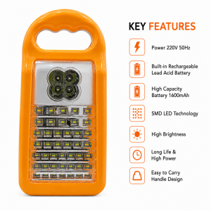 HG DUE HG-400B SMD Rechargeable Emergency Light – 4+36 SMD - Image 3