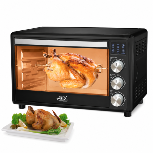 Anex AG-3075 Deluxe Oven Toaster – Best 1600W Convection Oven with Rotisserie & Inner Lamp