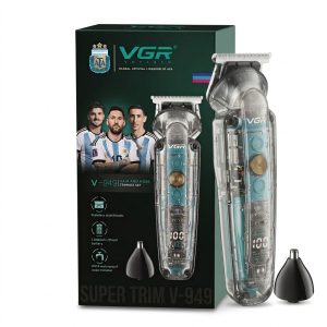 VGR V-949 Multifunctional Hair Clipper with Digital LED Display and Transparent Design