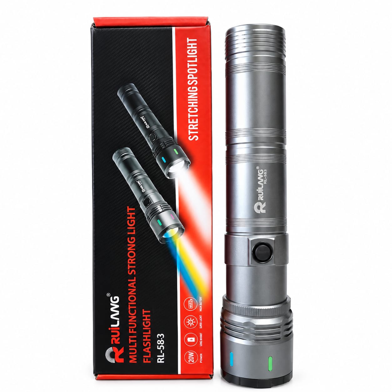 Ruiling RL-58-3 Multi Functional Strong Light Flashlight price in Pakistan