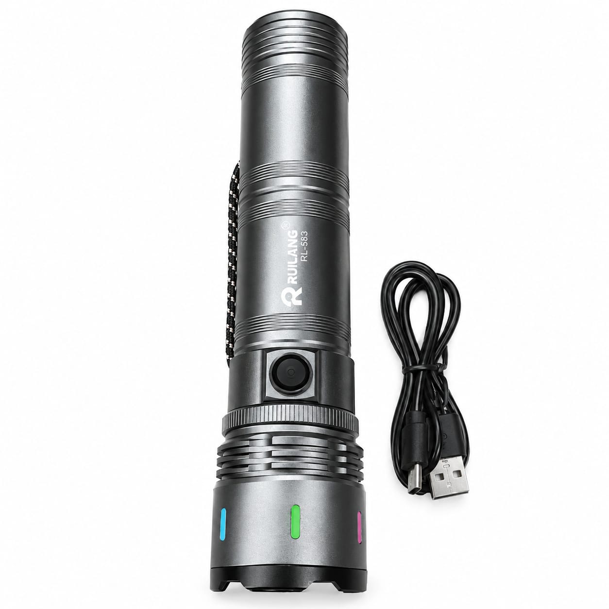 Ruiling RL-58-3 Multi Functional Strong Light Flashlight - Image 3